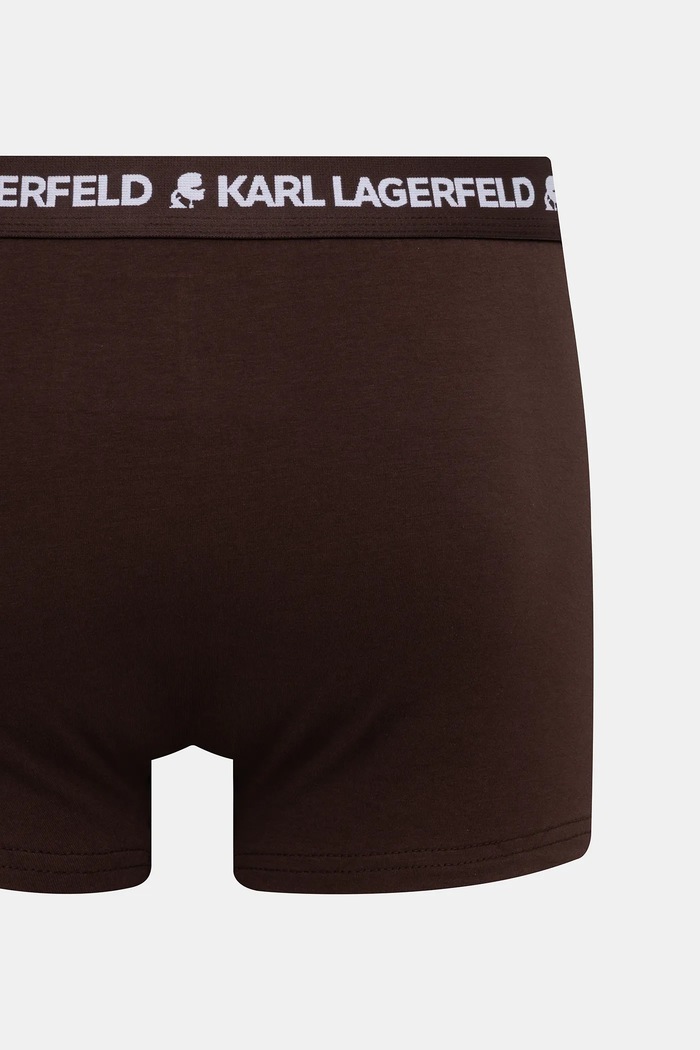 Karl Lagerfeld boxerky pánske bavlnené s elastanom 3-pak A1M47017 hnedá