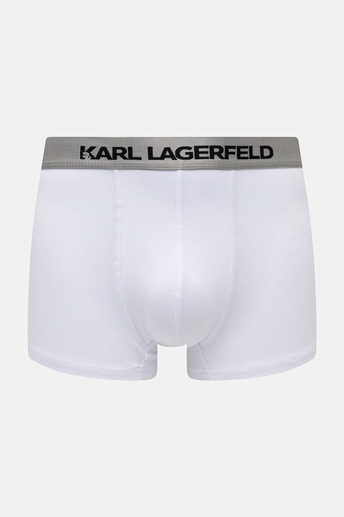 Oblečenie Karl Lagerfeld priliehavé boxerky pánske bavlnené s elastanom 3-pak A1M47020 biela