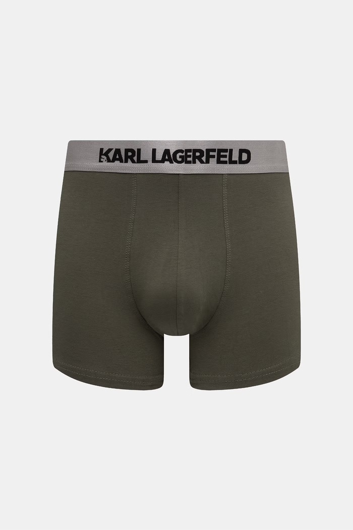 Oblečenie Karl Lagerfeld priliehavé boxerky pánske bavlnené s elastanom 3-pak A1M47020 béžová
