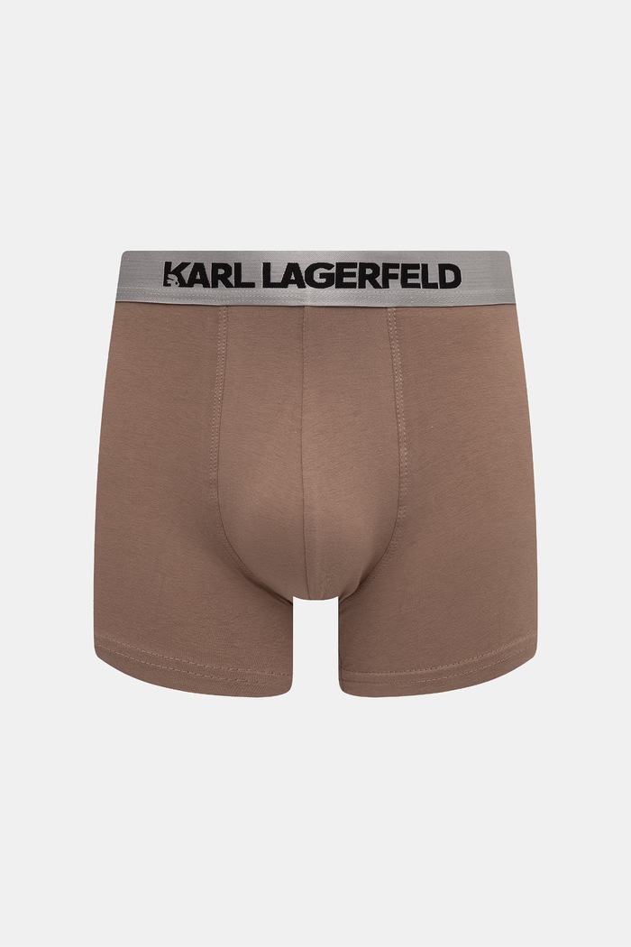 Karl Lagerfeld priliehavé boxerky pánske bavlnené s elastanom 3-pak béžová A1M47020