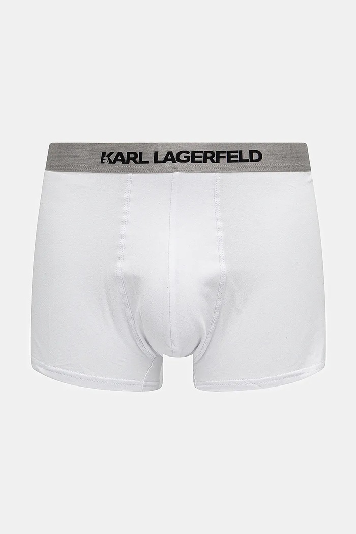 Karl Lagerfeld priliehavé boxerky pánske bavlnené s elastanom 3-pak sivá A1M47020
