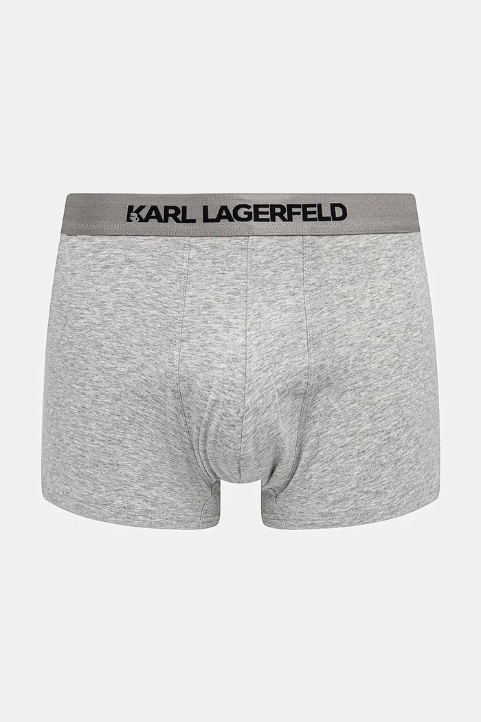 Karl Lagerfeld priliehavé boxerky pánske bavlnené s elastanom 3-pak A1M47020 sivá
