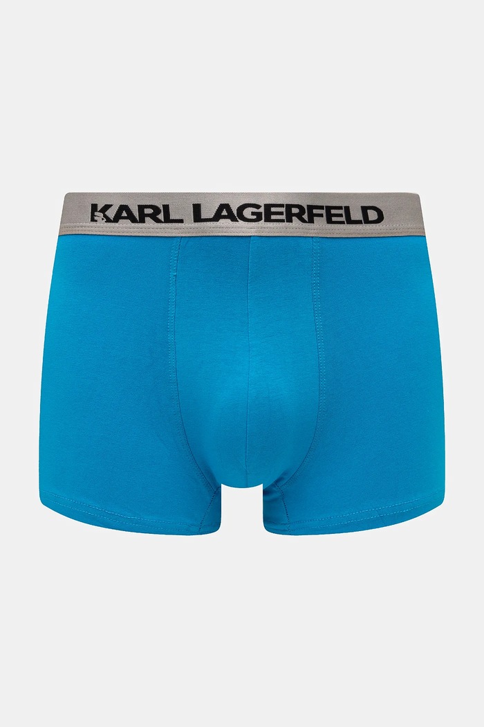 Karl Lagerfeld priliehavé boxerky pánske bavlnené s elastanom 3-pak A1M47020 sivá AW25