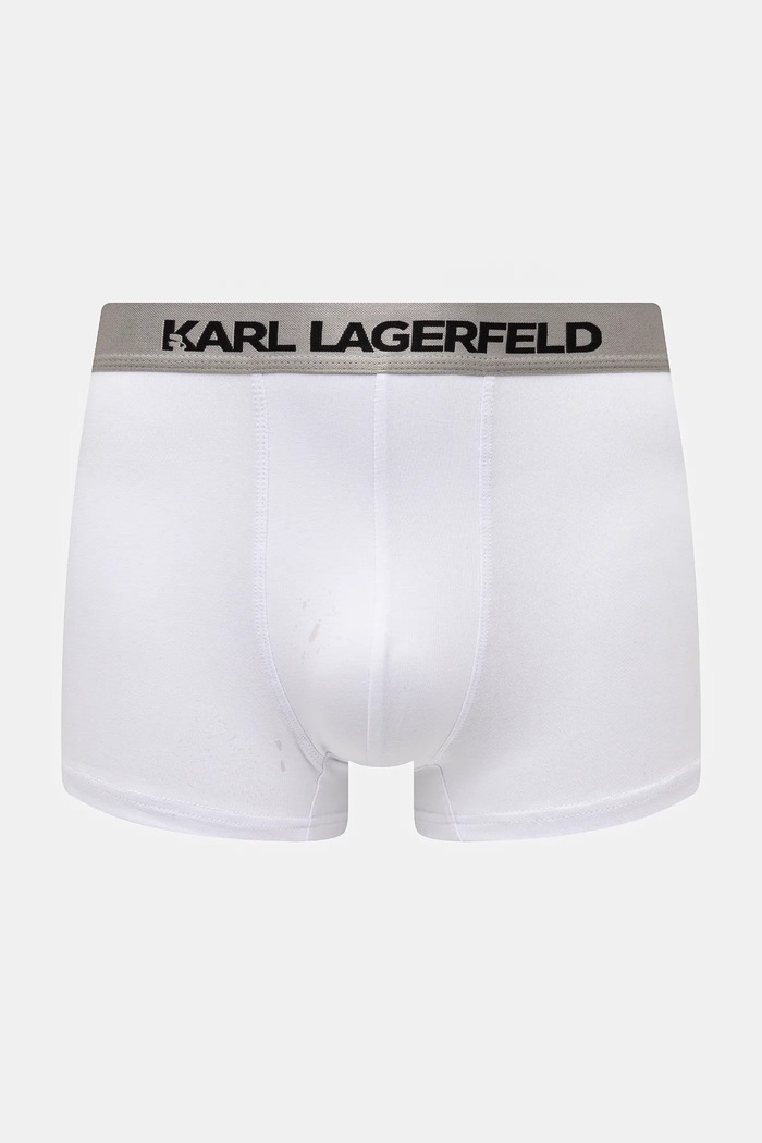 Oblečenie Karl Lagerfeld priliehavé boxerky pánske bavlnené s elastanom 3-pak A1M47020 sivá