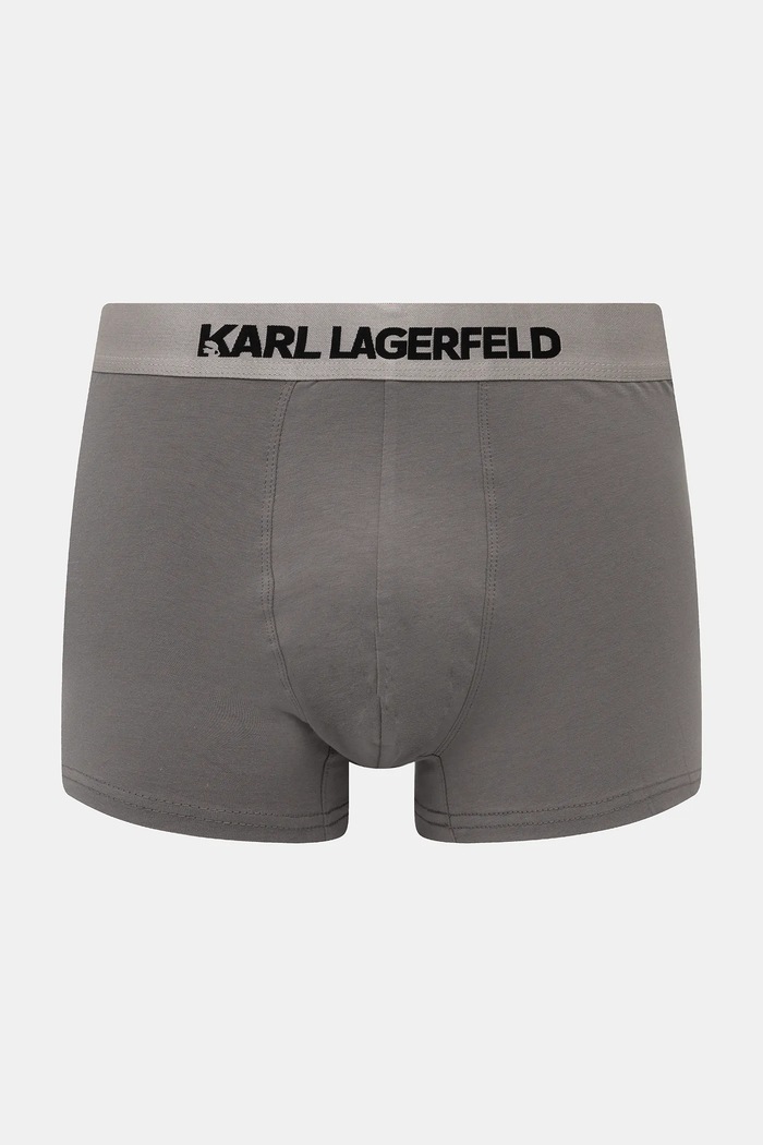 Karl Lagerfeld priliehavé boxerky pánske bavlnené s elastanom 3-pak A1M47020 tmavomodrá AW25