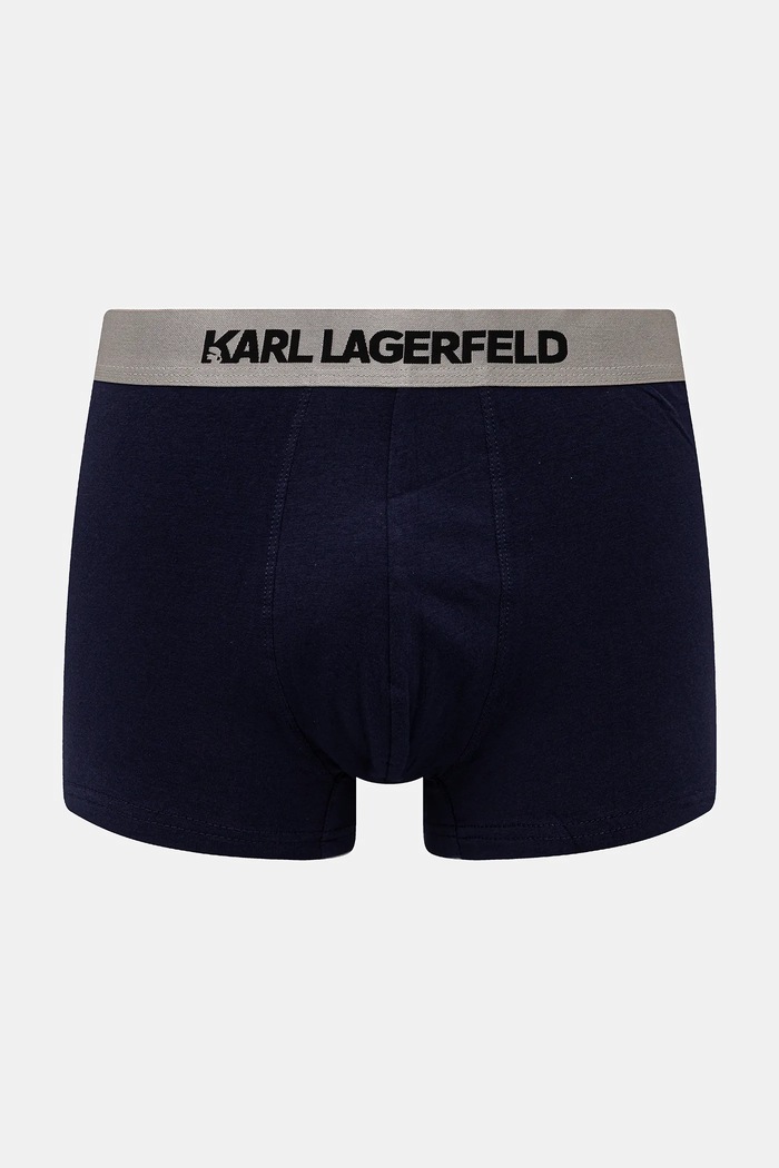 Oblečenie Karl Lagerfeld priliehavé boxerky pánske bavlnené s elastanom 3-pak A1M47020 tmavomodrá
