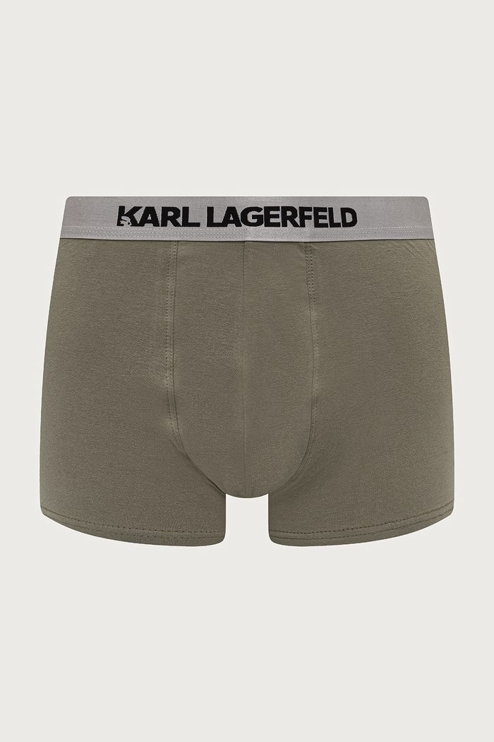 Karl Lagerfeld Bokserki dopasowane męskie bawełniane z elastanem 3-pack A1M47020 bordowy SS26