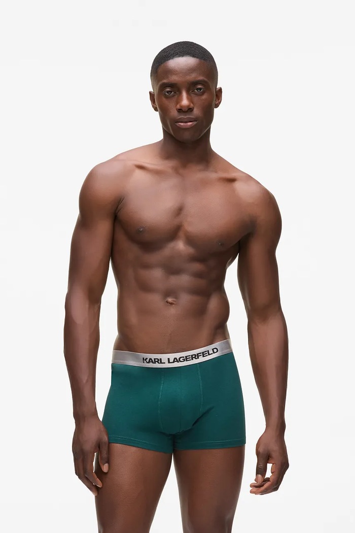 Karl Lagerfeld testhezálló boxeralső férfi pamut elasztánnal 3-as csomag A1M47020 fekete AW25
