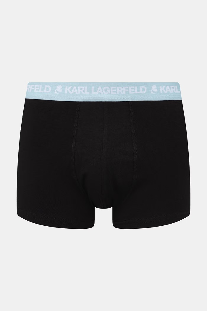Karl Lagerfeld boxerky pánské bavlněné s elastanem 3-pack A1M47021 modrá SS26