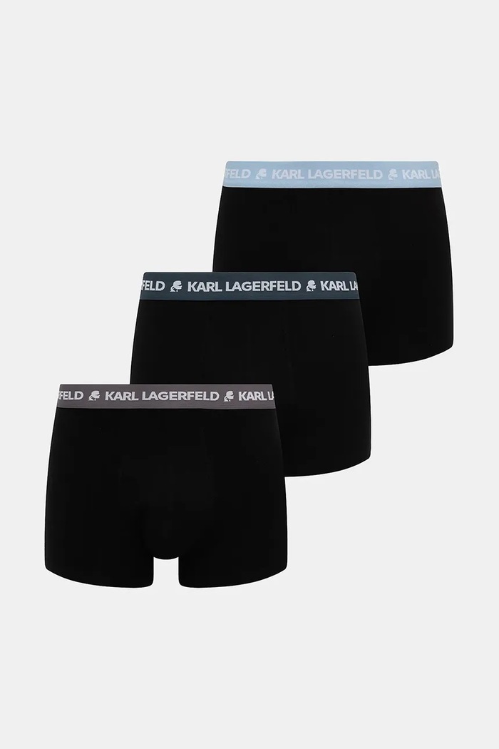 Karl Lagerfeld boxeri bărbați din bumbac cu elastan pachet de 3 boxeri negru A1M47021