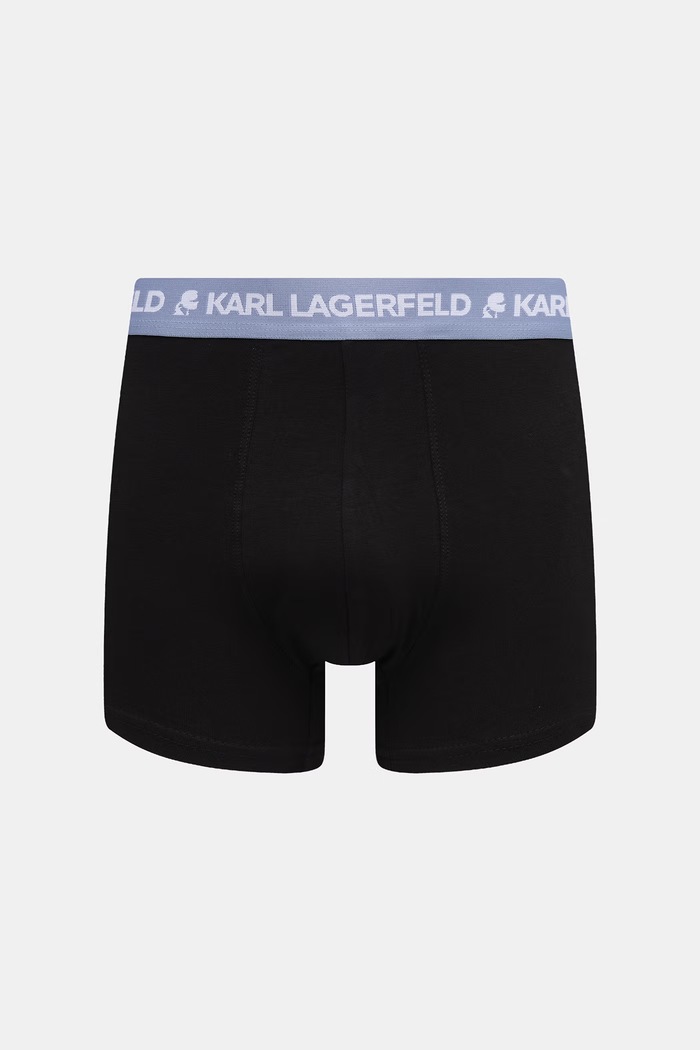 Karl Lagerfeld boksarice moške bombažne z elastanom paket 3 kosov A1M47021 črna SS26