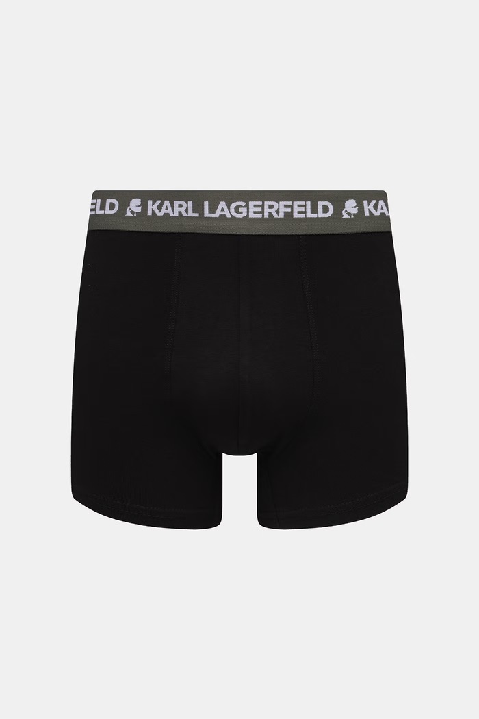 Karl Lagerfeld boksarice moške bombažne z elastanom paket 3 kosov črna A1M47021