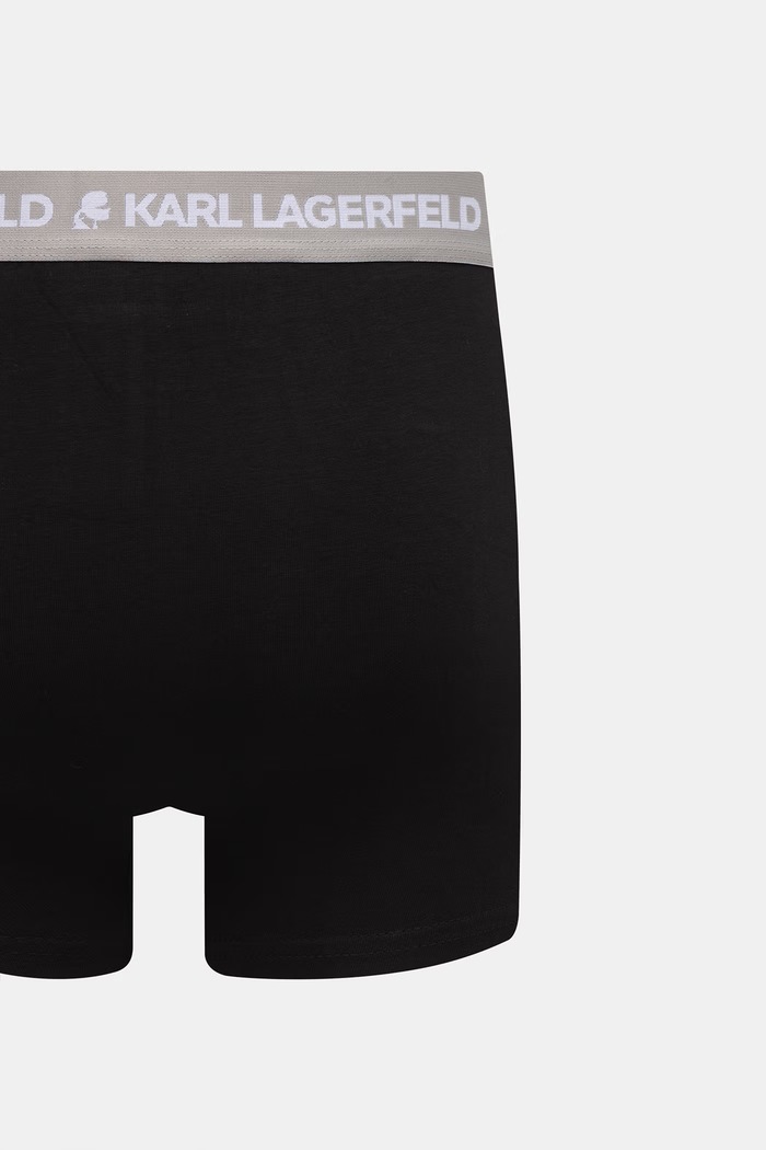 Karl Lagerfeld boksarice moške bombažne z elastanom paket 3 kosov A1M47021 črna