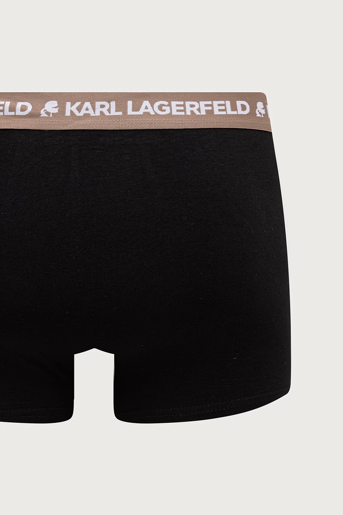 Boksarice moške bombažne z elastanom paket 3 kosov Karl Lagerfeld črna A1M47021