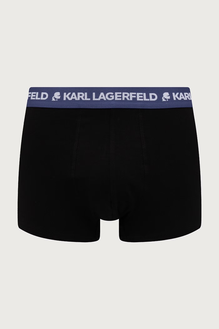 Karl Lagerfeld Boxerky pánské bavlněné s elastanem 3-pack A1M47021 černá SS26