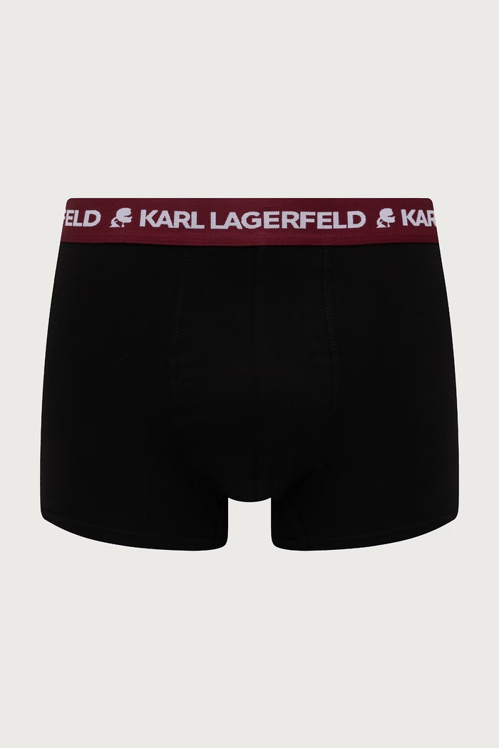 Karl Lagerfeld Bokserki męskie bawełniane z elastanem 3-pack A1M47021 czarny SS26