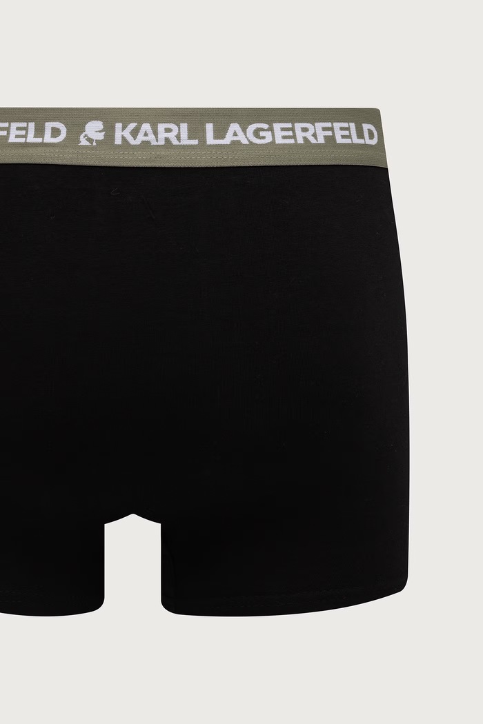 Boxerky pánské bavlněné s elastanem 3-pack Karl Lagerfeld černá A1M47021