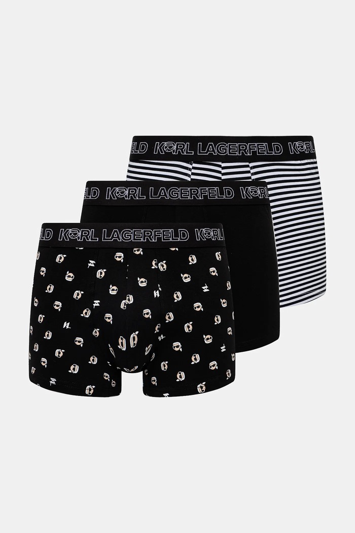 Karl Lagerfeld boxeralsó 3 db sima fekete A1M47042