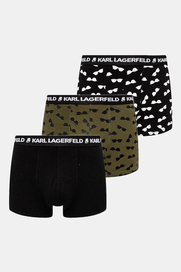 Karl Lagerfeld boxeralsó 3 db mintás fekete A1M47083