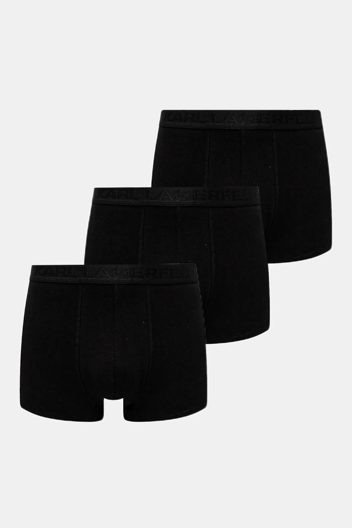 Boxerky Karl Lagerfeld 3-pack pletenina černá A1M47087