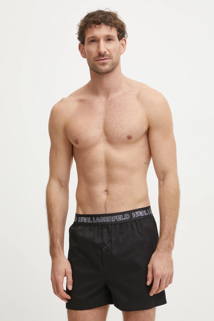 Karl Lagerfeld pamut boxeralsó 3 db A1M47131 fekete