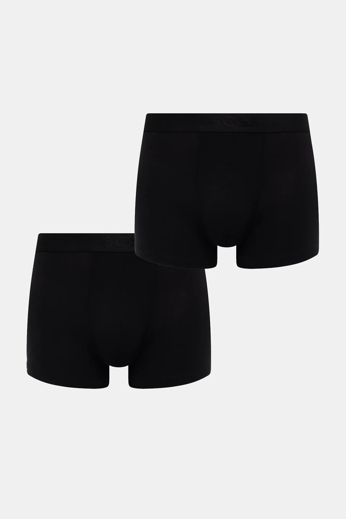 Boxerky BOSS BoxerBr 2P UltraSoft 2-pack pletenina černá 50475677