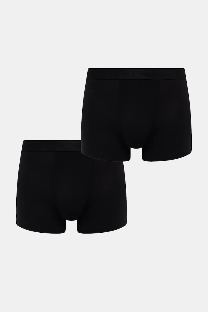 Boxerky BOSS BoxerBr 2P UltraSoft 2-pack pletenina černá 50475677