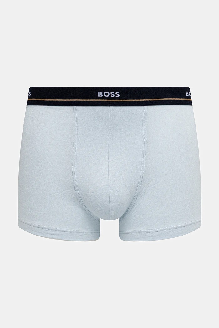 Oblačila BOSS boksarice moške bombažne z elastanom Trunk 5P Essential paket 5 kosov 50531660 mornarsko modra