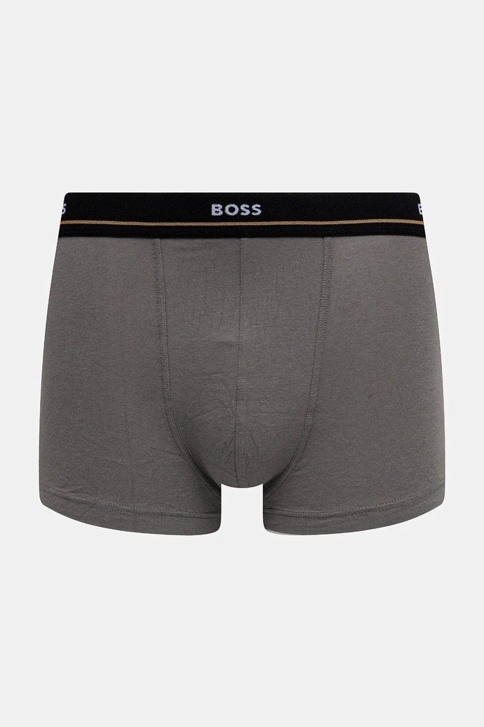 BOSS boksarice moške bombažne z elastanom Trunk 5P Essential paket 5 kosov mornarsko modra 50531660