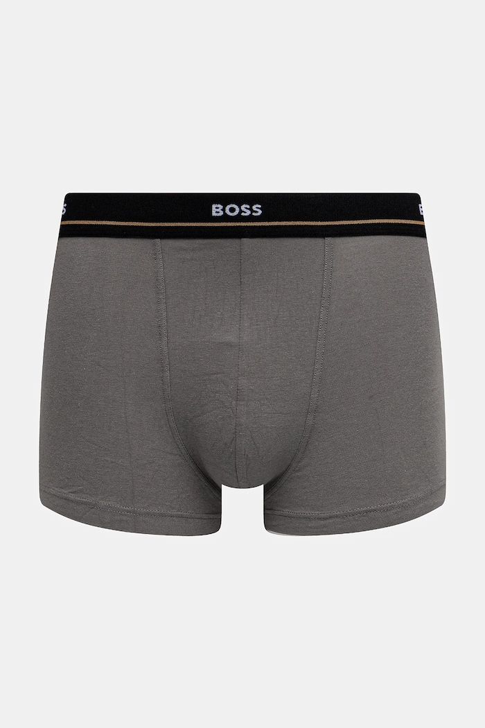 BOSS boksarice moške bombažne z elastanom Trunk 5P Essential paket 5 kosov mornarsko modra 50531660
