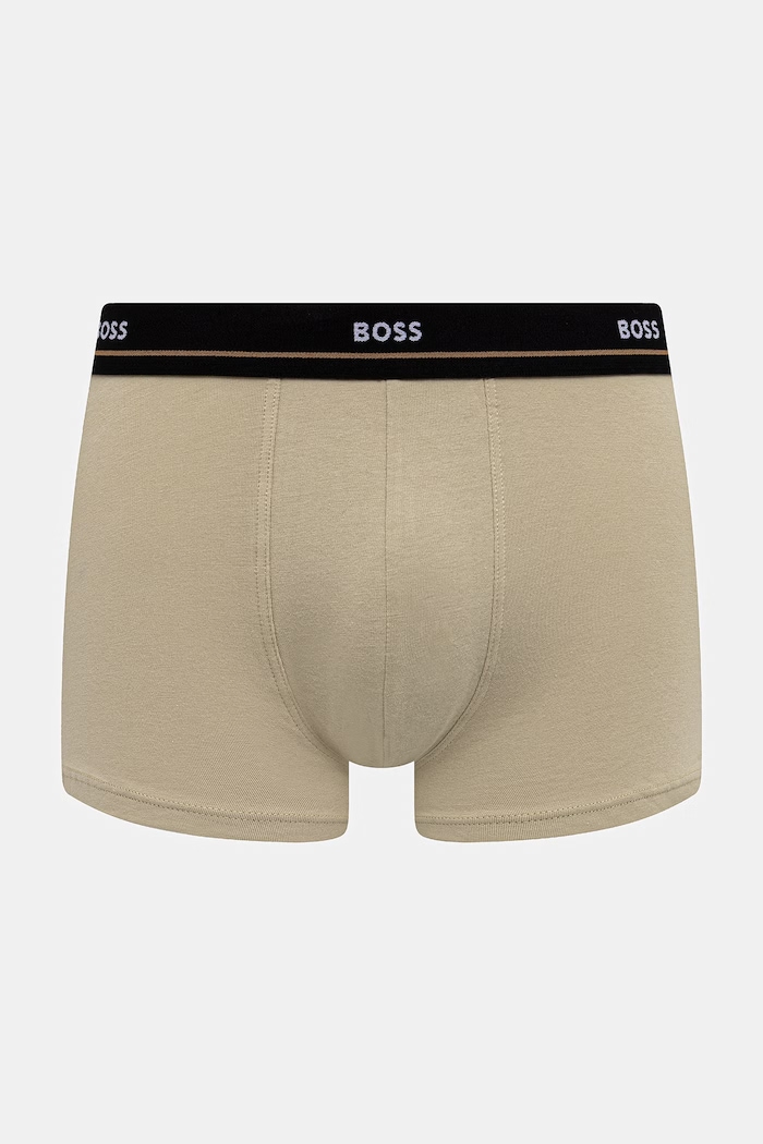 BOSS bokserki męskie bawełniane z elastanem Trunk 5P Essential 5-pack 50531660 zielony SS26
