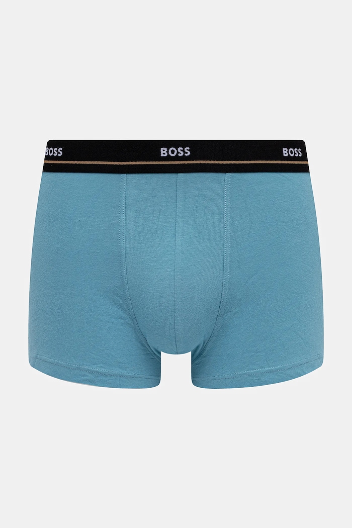 BOSS boxeri bărbați din bumbac cu elastan Trunk 5P Essential pachet de 5 50531660 negru SS26