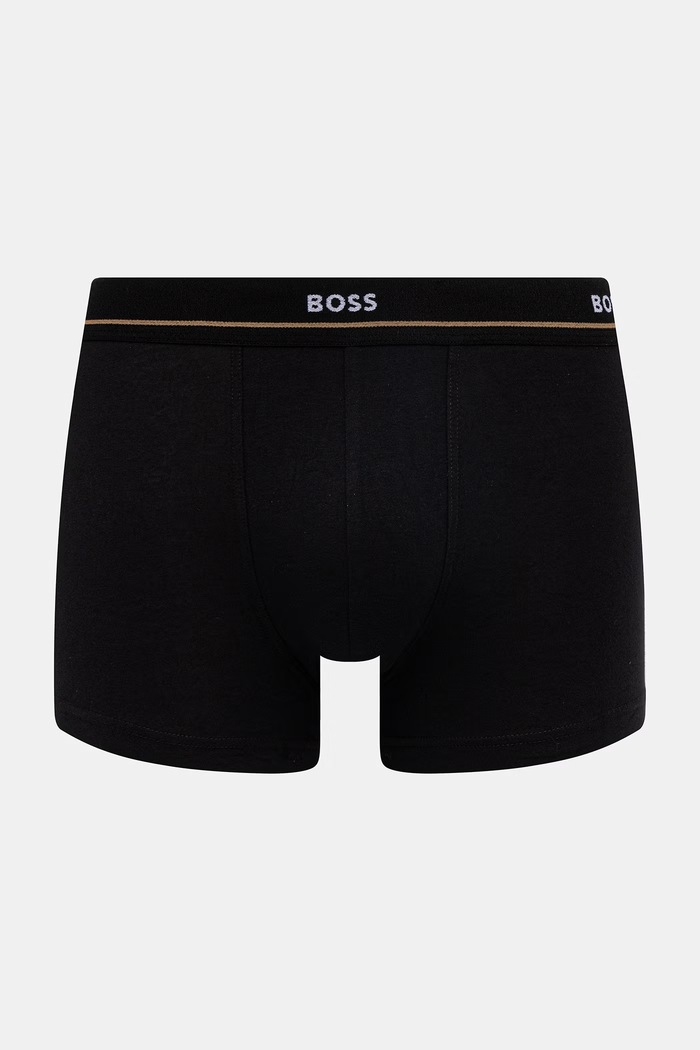 Oblečenie BOSS boxerky pánske bavlnené s elastanom Trunk 5-pak 50531660 čierna