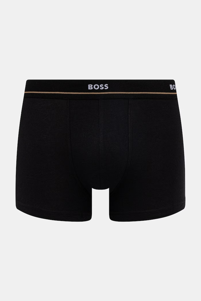 Oblečenie BOSS boxerky pánske bavlnené s elastanom Trunk 5-pak 50531660 čierna