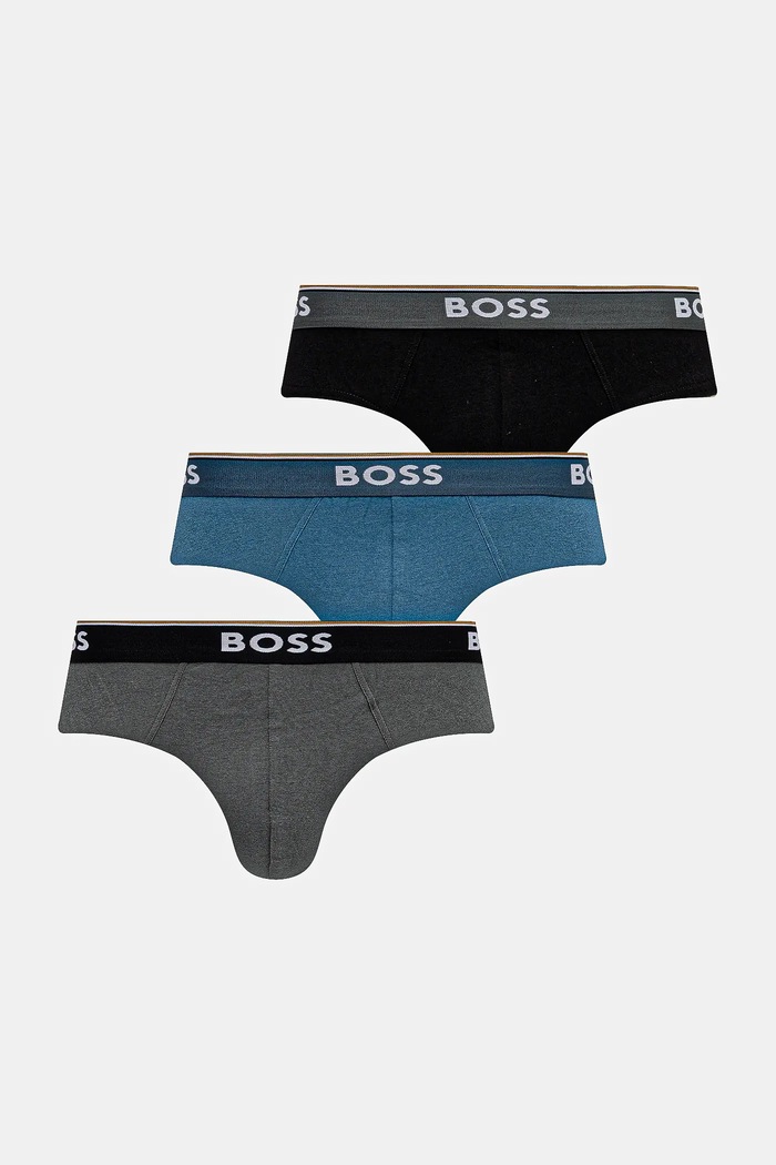 BOSS mutande pacco da 3 Brief 3P Power sovrastampa blu 50531681
