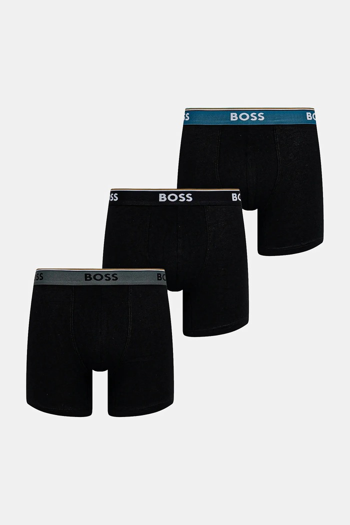 BOSS boxeralsó 3 db sima fekete 50531691
