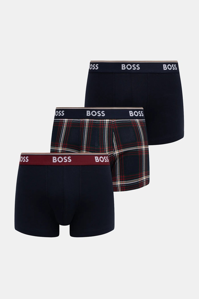 BOSS boxeri 3-pack Trunk 3P Power Desig uni bleumarin 50531701