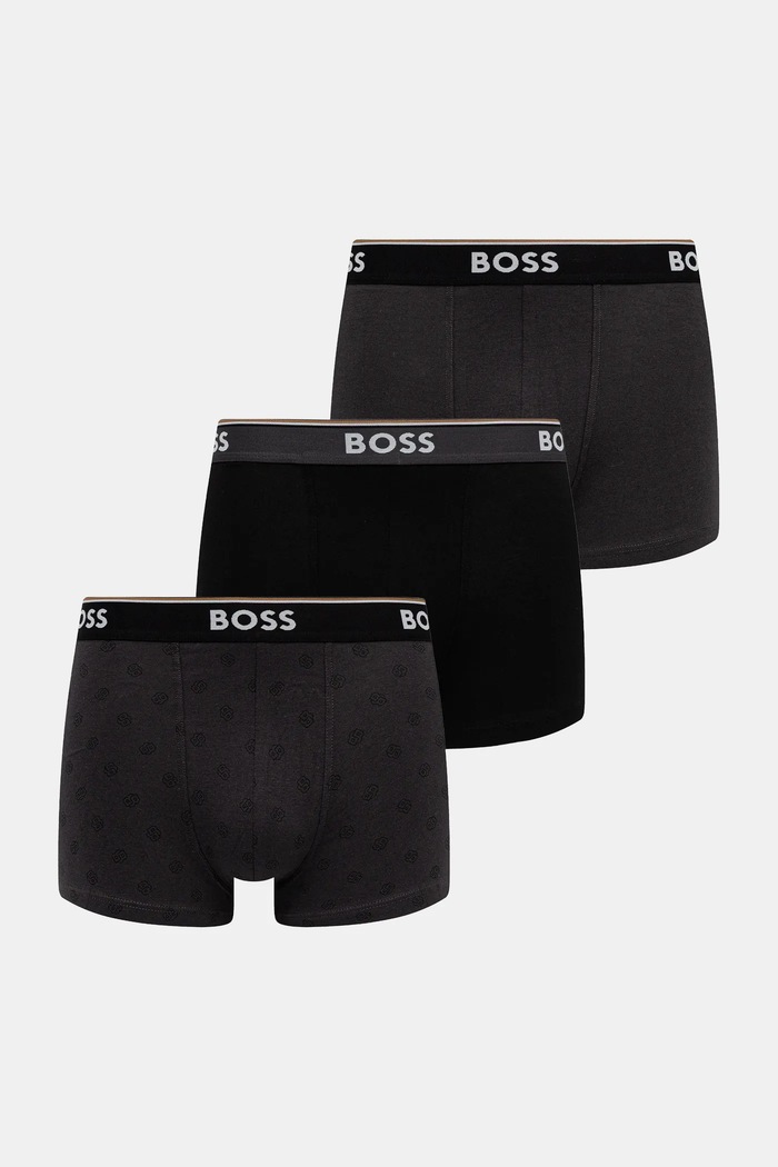 BOSS boxeri 3-pack Trunk 3P Power Desig negru 50531701