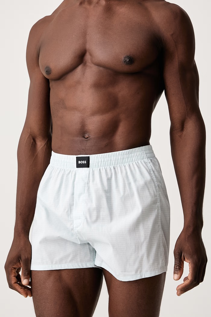 BOSS Voľné boxerky pánske bavlnené 2P Boxer S. CW Peach 2-pak 50515464 modrá SS26