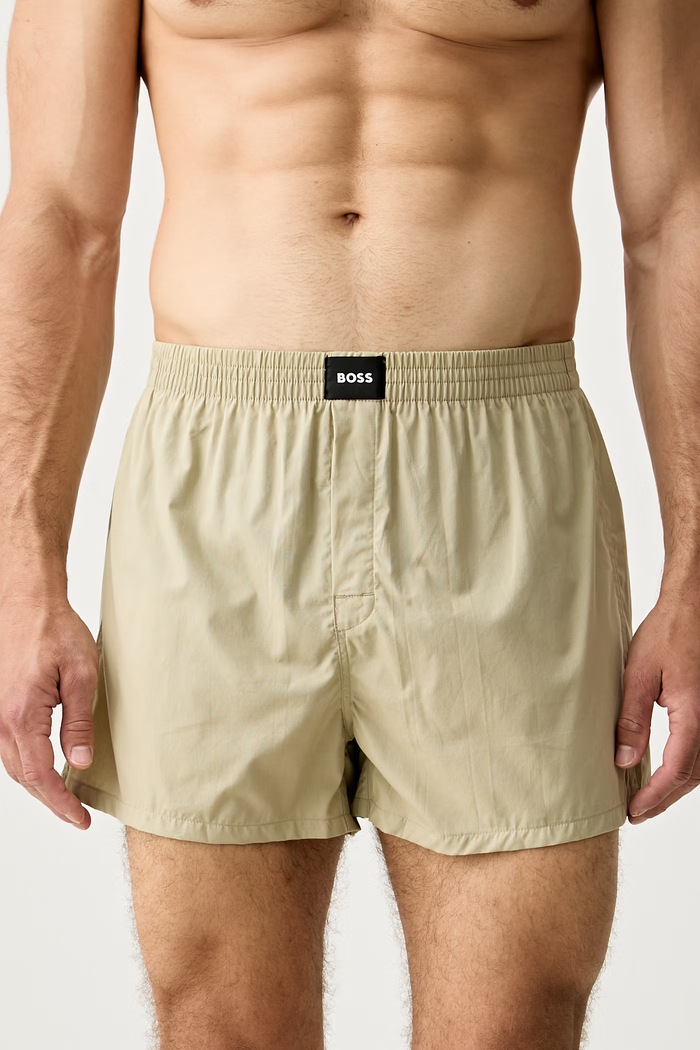 Oblečenie BOSS voľné boxerky pánske bavlnené 2P Boxer S. CW Peach 2-pak 50515464 béžová