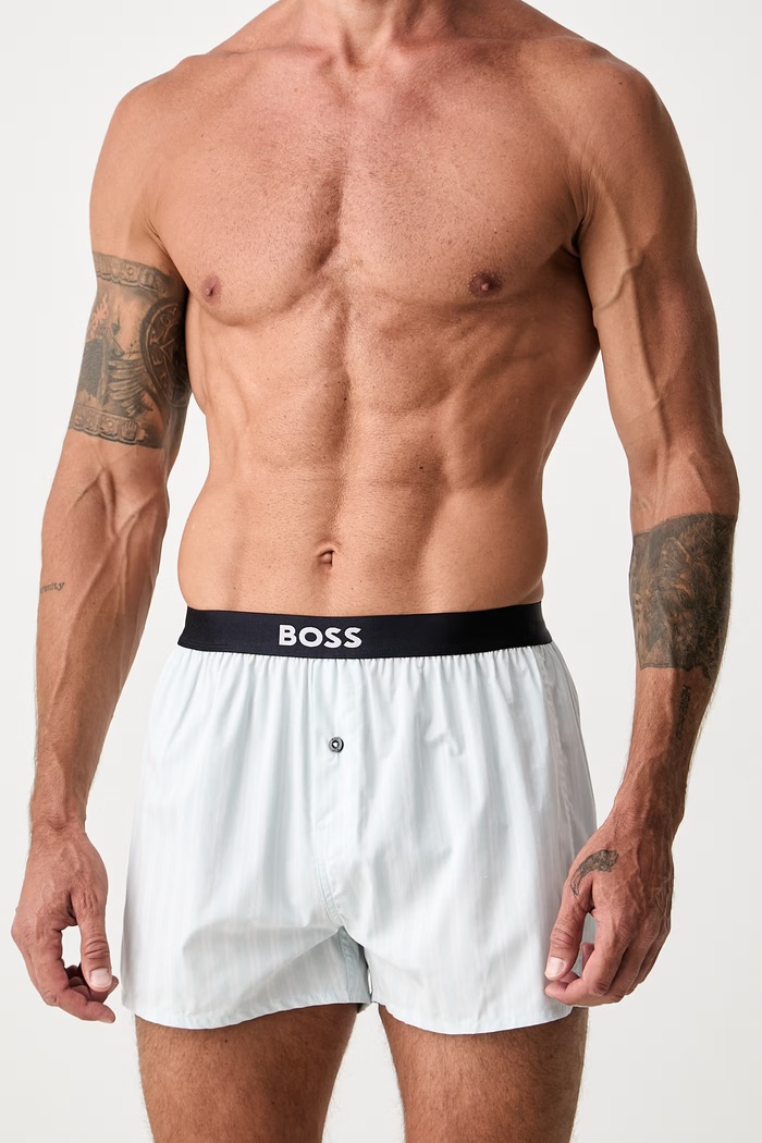 BOSS bokserki męskie bawełniane 2P Boxer Shorts EW 2-pack 50535781 granatowy
