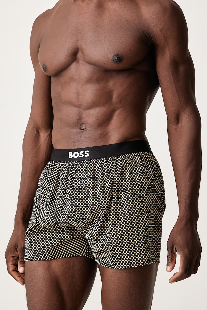 Oblečení BOSS Boxerky pánské bavlněné 2P Boxer Shorts EW 2-pack 50535781 béžová