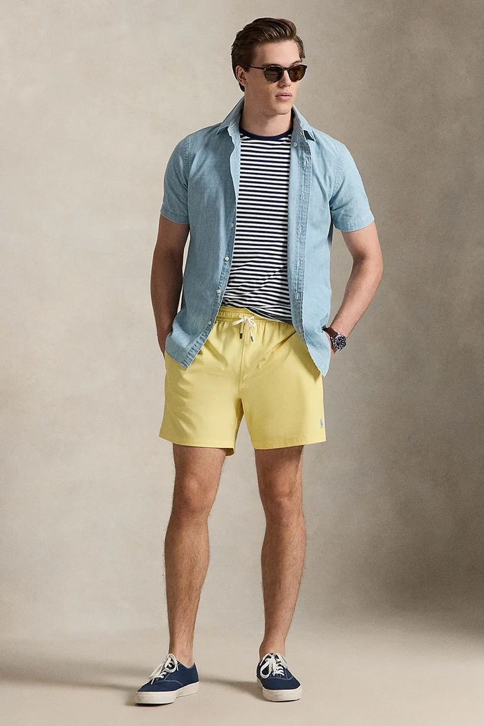 Oblečenie Polo Ralph Lauren plavecké šortky pánske 710957782 žltá