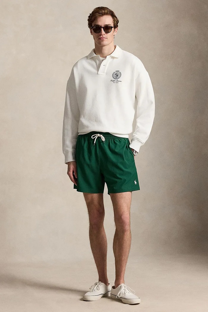 Oblečenie Polo Ralph Lauren Plavecké šortky pánske 710957782 zelená