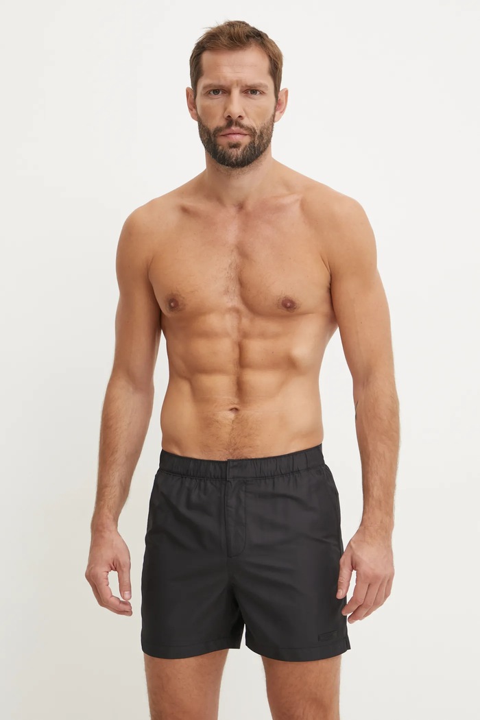 Calvin Klein szorty kąpielowe Planet friendly czarny KM0KM01084