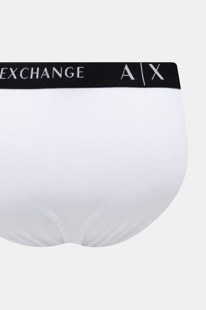 Oblečenie Armani Exchange slipy pánske bavlnené s elastanom 3-pak XM000870.AF13682.NOS biela
