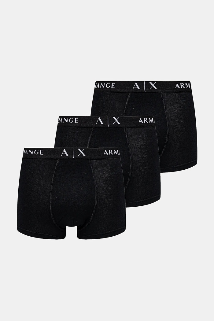 Боксерки Armani Exchange (3 чифта) трикотаж черен XM000871.AF13682.NOS