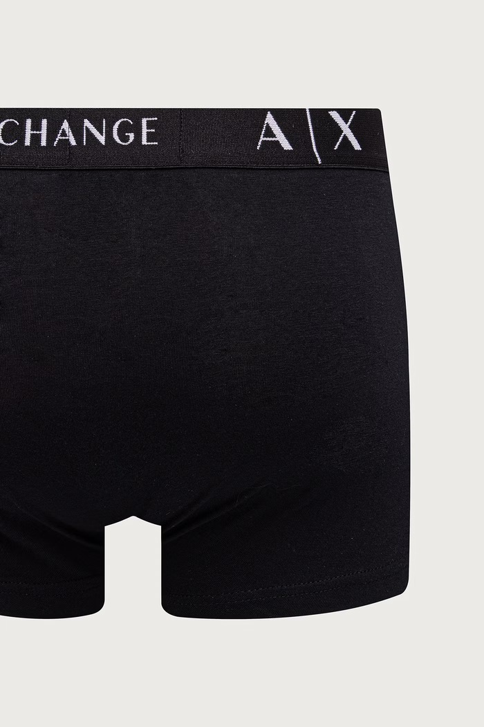 Bokserki dopasowane męskie bawełniane z elastanem 3-pack Armani Exchange biały XM000871.AF13682