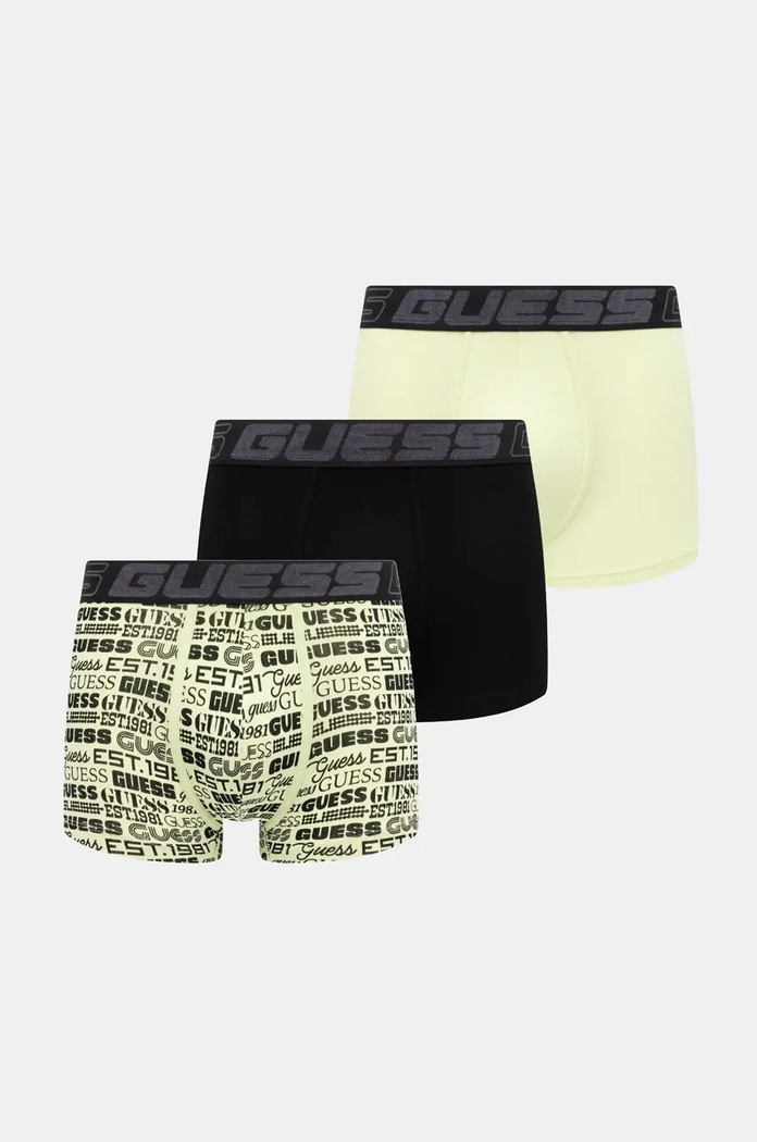 Guess bokserki JOE 3-pack wzorzyste czarny U5RG15.K6YW1