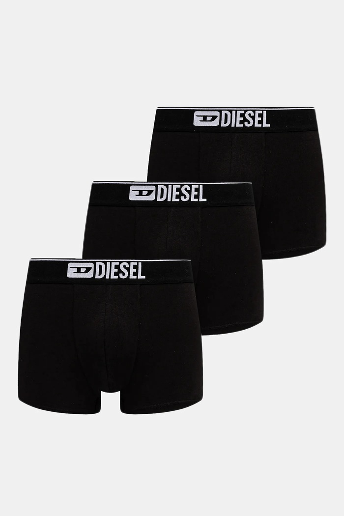 Diesel bokserki DAMIEN-THREEPACK BOXER-SHORTS 3-pack nadruk czarny A17752.0LHBI
